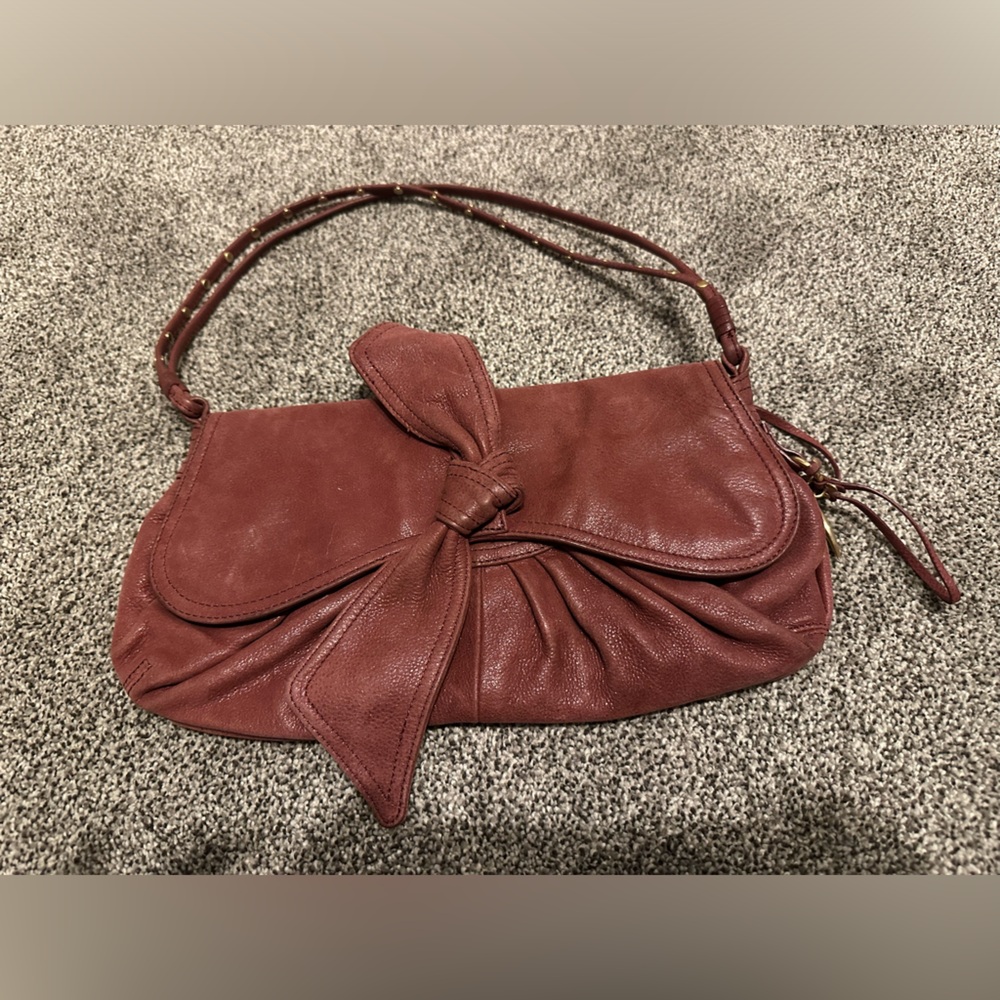 NWOT Handbag- BCBGirls Bow Studded Handle Maroon